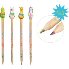 Trendhaus Magic Moments - Rainbow colour pencil with topper (1 pc., 4 designs)