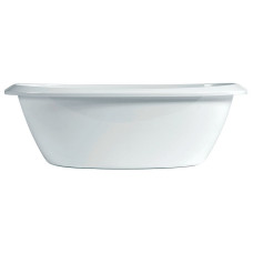 LUMA Baby bath with plug 75x39x25cm, Snow White L15701