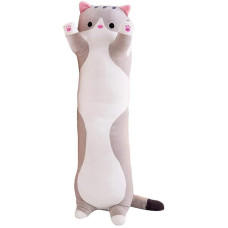 MPORT Plush toy cat gray, 90 cm