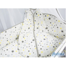 ANKRAS sleeping bag for babies 68-74 STARS YELLOW