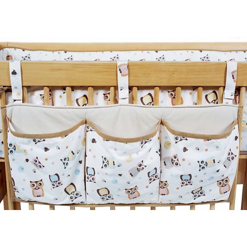 TROLL Cot tidy horizontal 34x76cm Owls ASC-CTOW01-OW