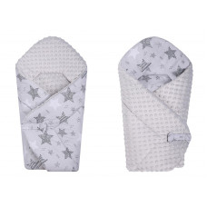 DUET BABY baby envelope MINKY 2 sided 671 grey stars