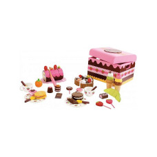 MPORT Wooden dessert set + suitcase